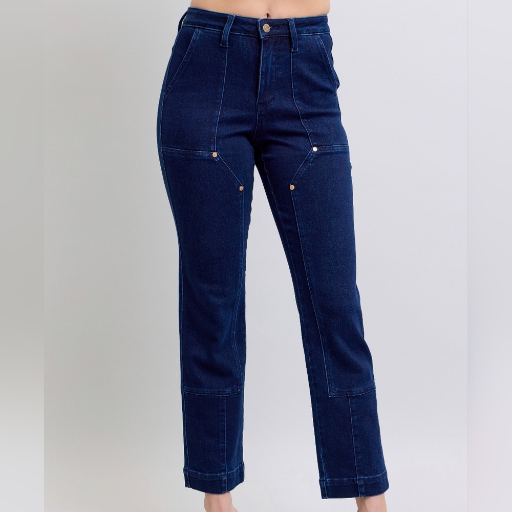 Women's Dark Blue Straight Jeans